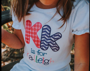 Alphabet shirt , school shirt