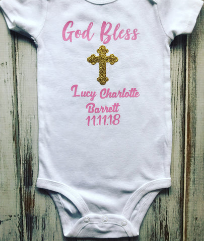 God Bless, Baptized onesie