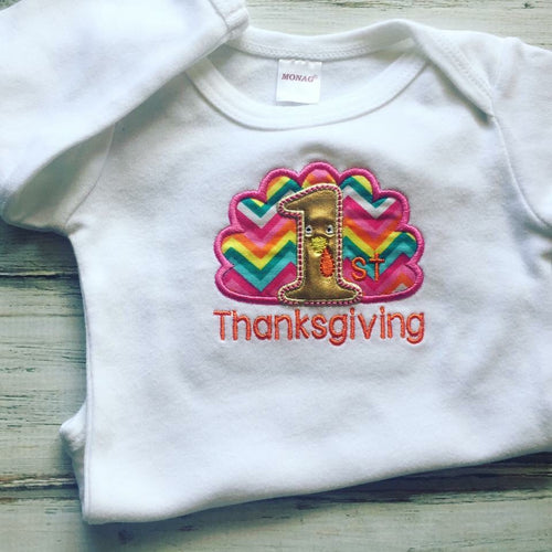 Girls my 1st Thanksgiving onesie or shirt