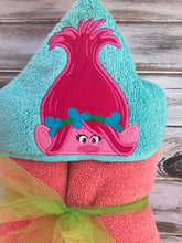 Poppy hooded towel, Troll hooded towel