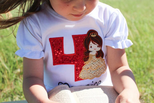 Princess Belle birthday shirt