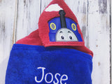 Thomas the train hooded towel, custom towel