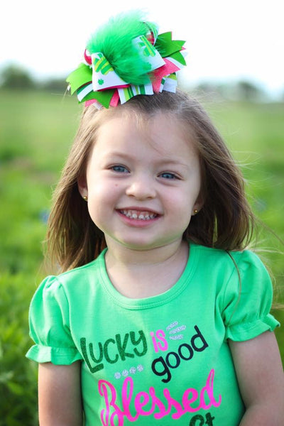 St. Patrick’s Day Over The Top Bow , OTT St. Patrick’s Day Bow