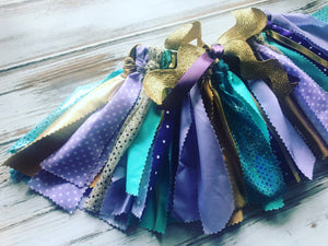 Fabric tutu, lavender, purple and Aqua tutu