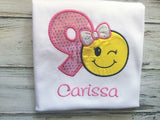 Girls emoji birthday shirt
