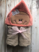 Gingerbread girl hooded towel