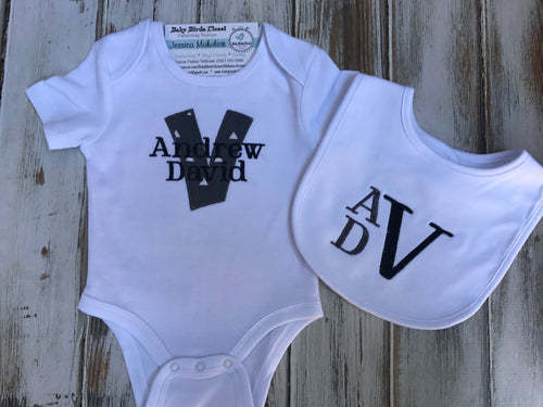 Baby shower gift set, Monogrammed
