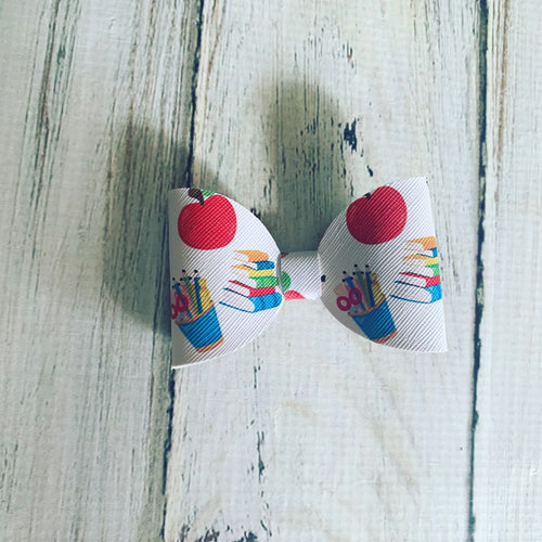 Back to school Leather Bow