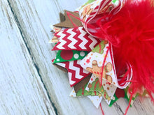 Christmas Over the Top Bow 4 1/2 inches