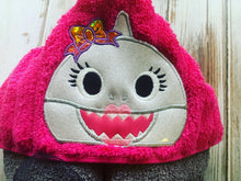 Girl Baby Shark Hooded Towel