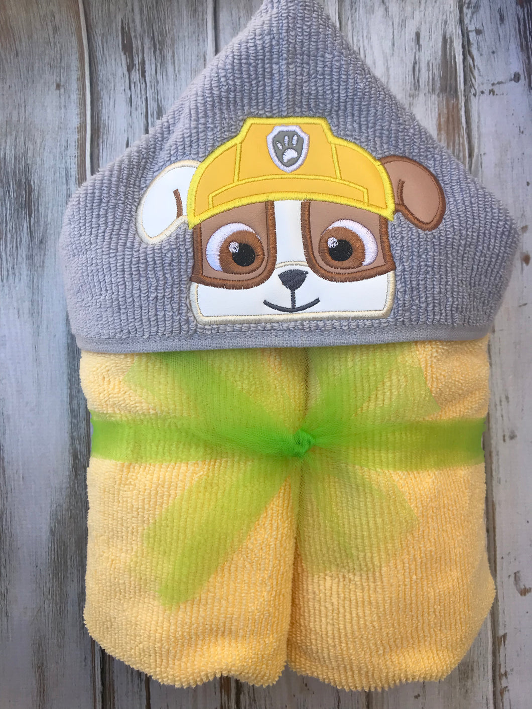Paw Patrol Rubble Hooded Towel