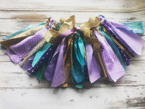 Fabric tutu, lavender, purple and Aqua tutu