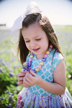 Blue quatrefoil 2 piece Ruffle outfit
