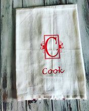 Monogrammed Last Name Dish Towel