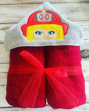 Girl Firefighter Hooded Towel