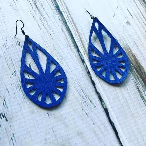 Diamond Cut Tear Drop Earrings