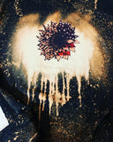 Patriotic Sunflower Bleached Shirt