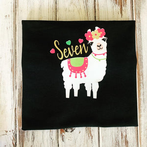 Llama Birthday Shirt