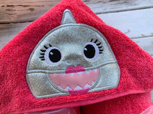 Girl Shark Hooded towel , Mommy Shark Hooded Towel