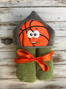 Basketball hooded towel