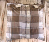 Button up shirt made into a pillow cover