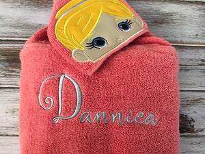 Ballerina hooded towel