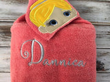 Ballerina hooded towel