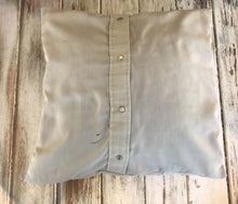 Button up shirt made into a pillow cover