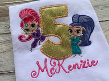 Shimmer and Shine birthday shirt