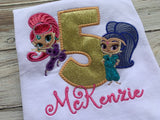 Shimmer and Shine birthday shirt