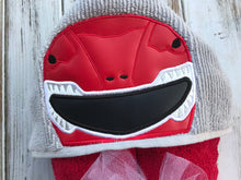 Red Power Ranger hooded towel