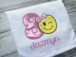 Girls emoji birthday shirt