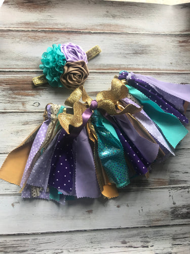 Fabric tutu and matching Headband