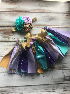 Fabric tutu and matching Headband