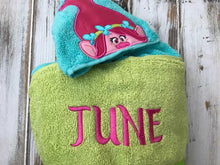 Poppy hooded towel, Troll hooded towel