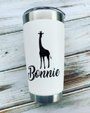 Giraffe name vinyl decal