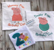 Peppa Pig family Birthday shirts