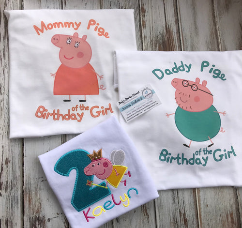 Peppa Pig family Birthday shirts