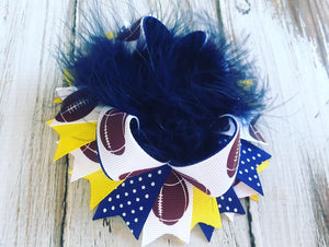 Football Over The Top Bow