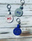 Volleyball Keychain personalized