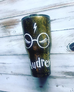 Harry Potter eye lashes custom 30 oz Rtic cup