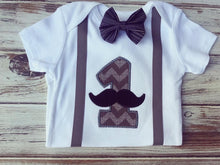 Mustache and Bow ties 1st Birthday onesie