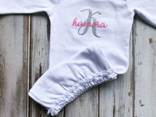 Ruffle White Monogrammed Infant Gown