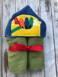 Crayon Box Hooded Towel