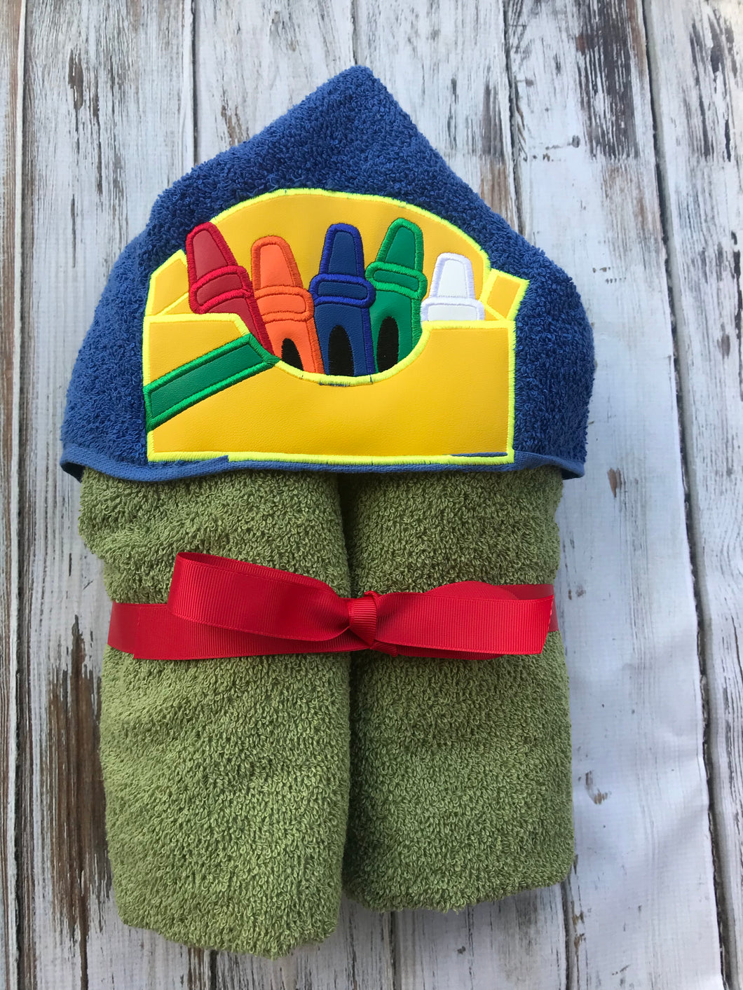 Crayon Box Hooded Towel