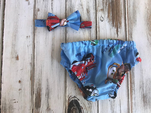 2 piece Cars smash cake outfit