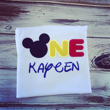 Mickey Mouse 1st birthday shirt or onesie