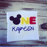 Mickey Mouse 1st birthday shirt or onesie