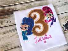 Shimmer and Shine birthday shirt