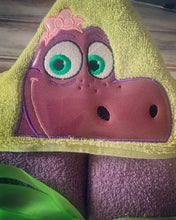 Girl Dinosaur Hooded Towel